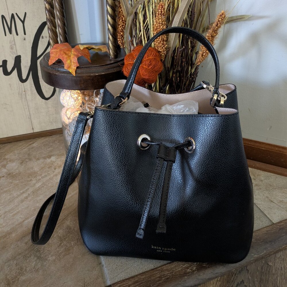 Kate Spade Large Eva Black Bucket Bag